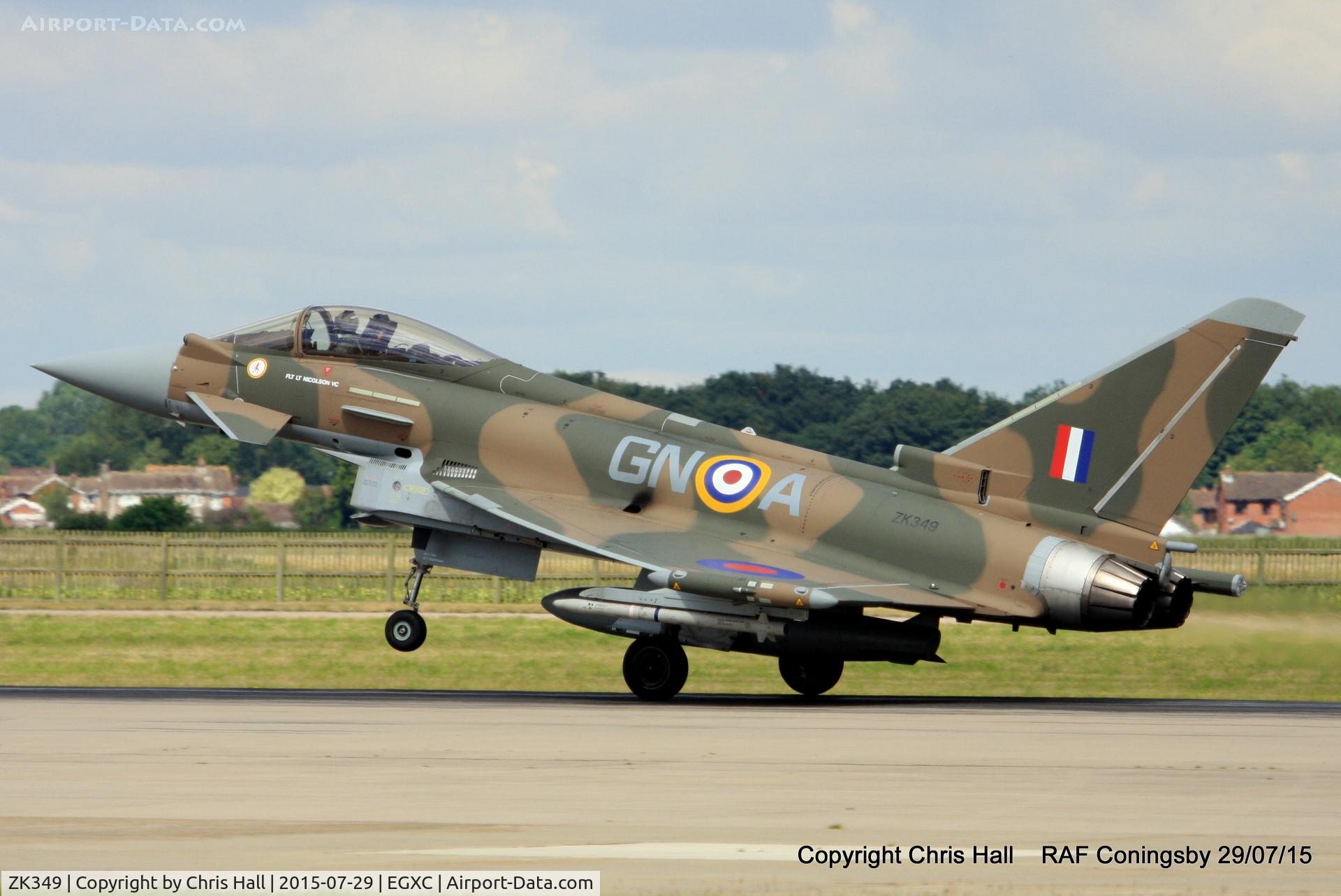 ZK349, Eurofighter EF-2000 Typhoon FGR.4 C/N BS110/399, Battle of Britain 75th Anniversary “Hawker Hurricane” Livery