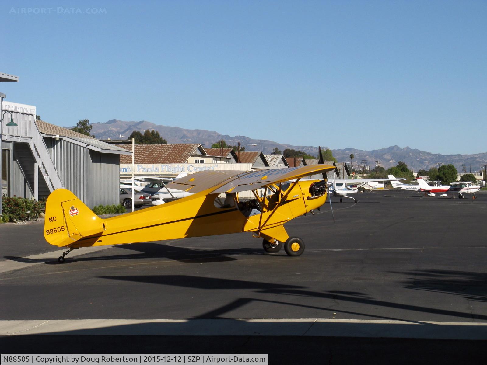N88505, Piper J3C-65 Cub Cub C/N 16129, Piper J3C-65 CUB, Continental C65 65 Hp, refueled and subsequently started engine with easy one blade one hand prop swing from behind