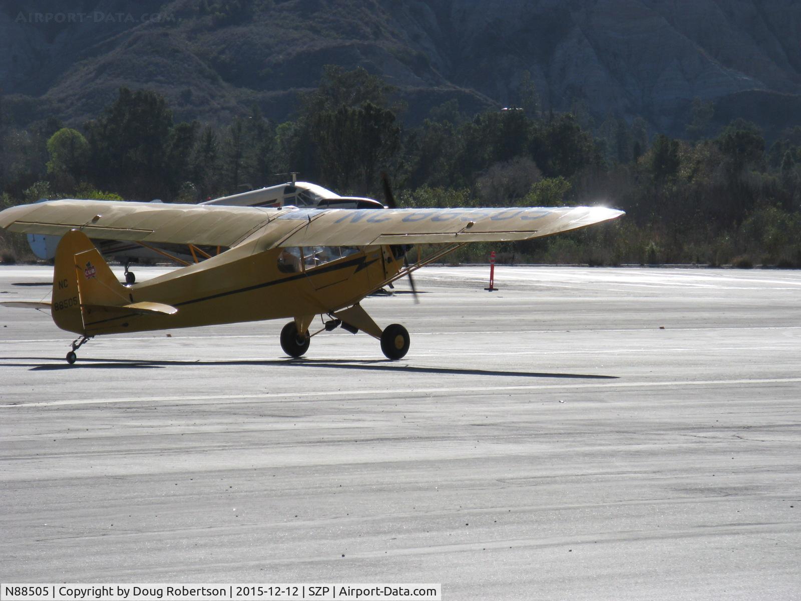 N88505, Piper J3C-65 Cub Cub C/N 16129, Piper J3C-65 CUB, Continental C65 65 Hp, landing roll Rwy 22