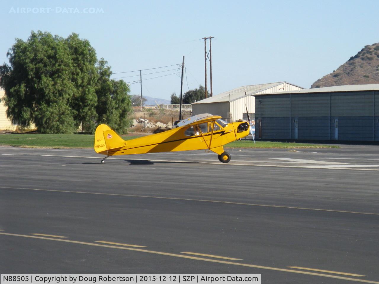 N88505, Piper J3C-65 Cub Cub C/N 16129, Piper J3C-65 CUB, Continental C65 65 Hp, taking the active