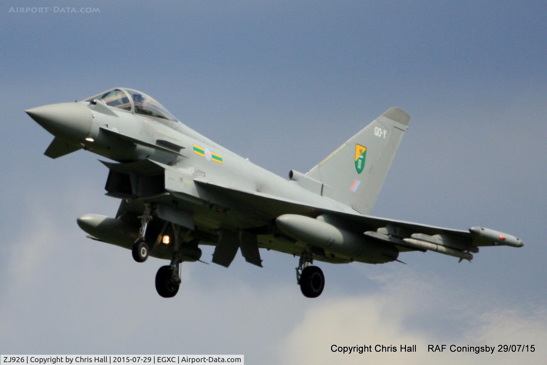 ZJ926, 2006 Eurofighter EF-2000 Typhoon FGR4 C/N 0083/BS017, RAF 3 Sqn