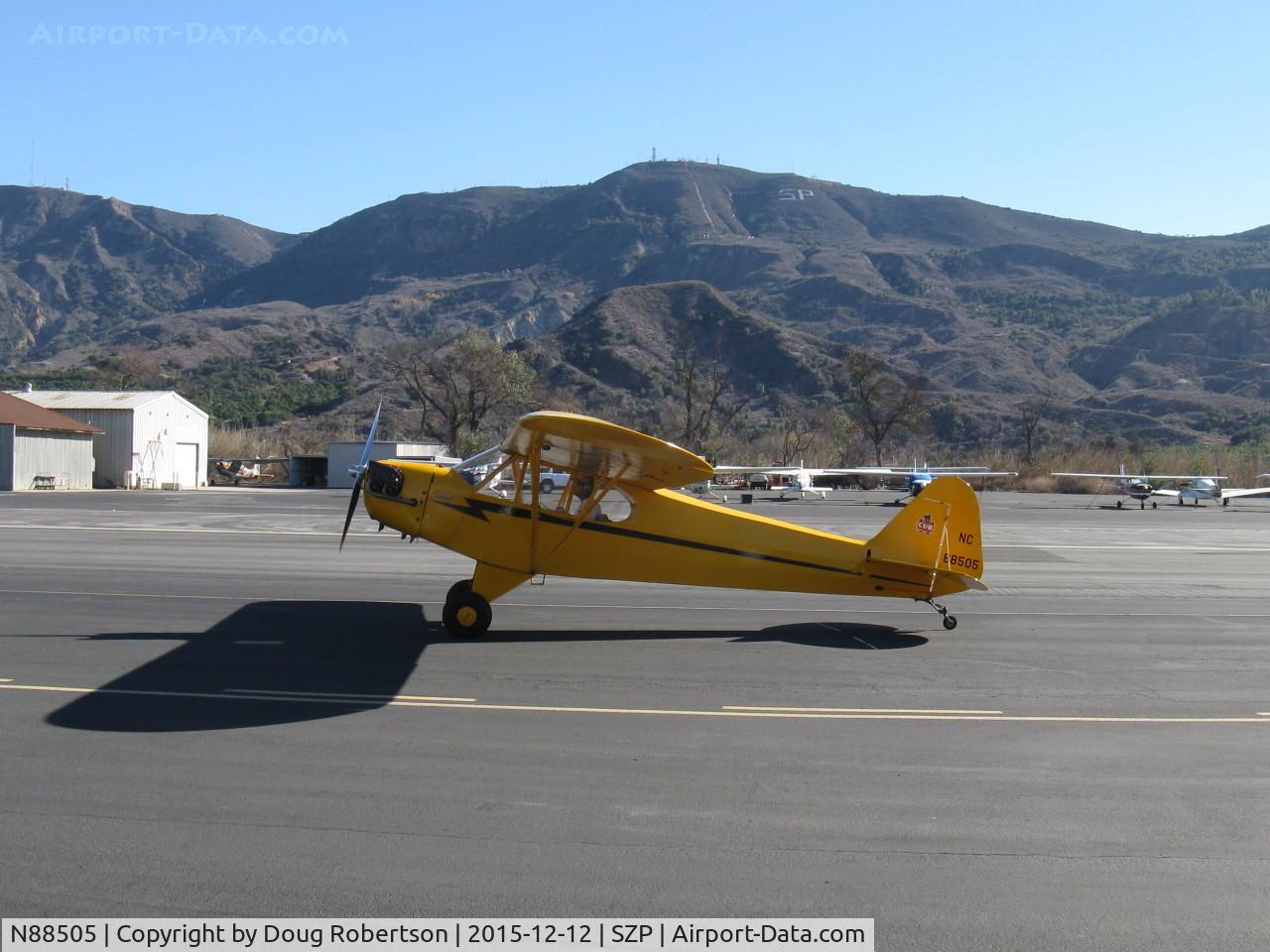 N88505, Piper J3C-65 Cub Cub C/N 16129, Piper J3C-65 CUB, Continental C65 65 Hp, taxi to Rwy 22
