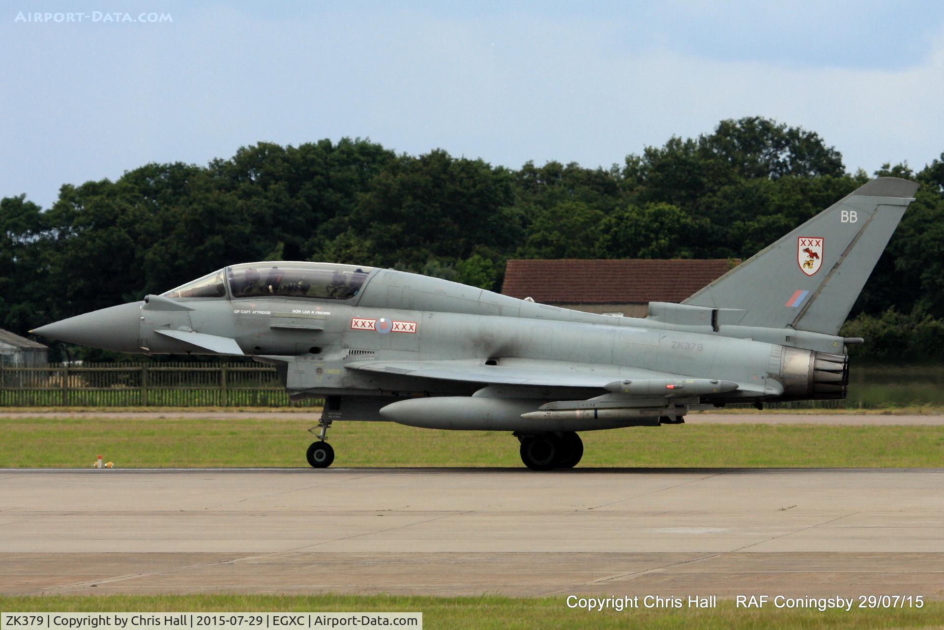 ZK379, 2010 Eurofighter EF-2000 Typhoon T.3 C/N BT024/249, RAF 29(R) Sqn