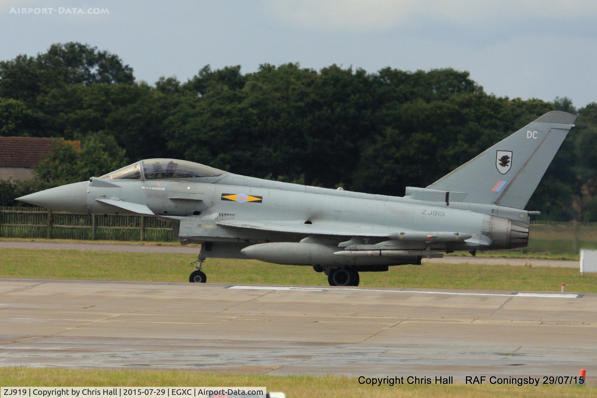 ZJ919, 2006 Eurofighter EF-2000 Typhoon FGR4 C/N 0064/BS010, RAF 11(F) Sqn