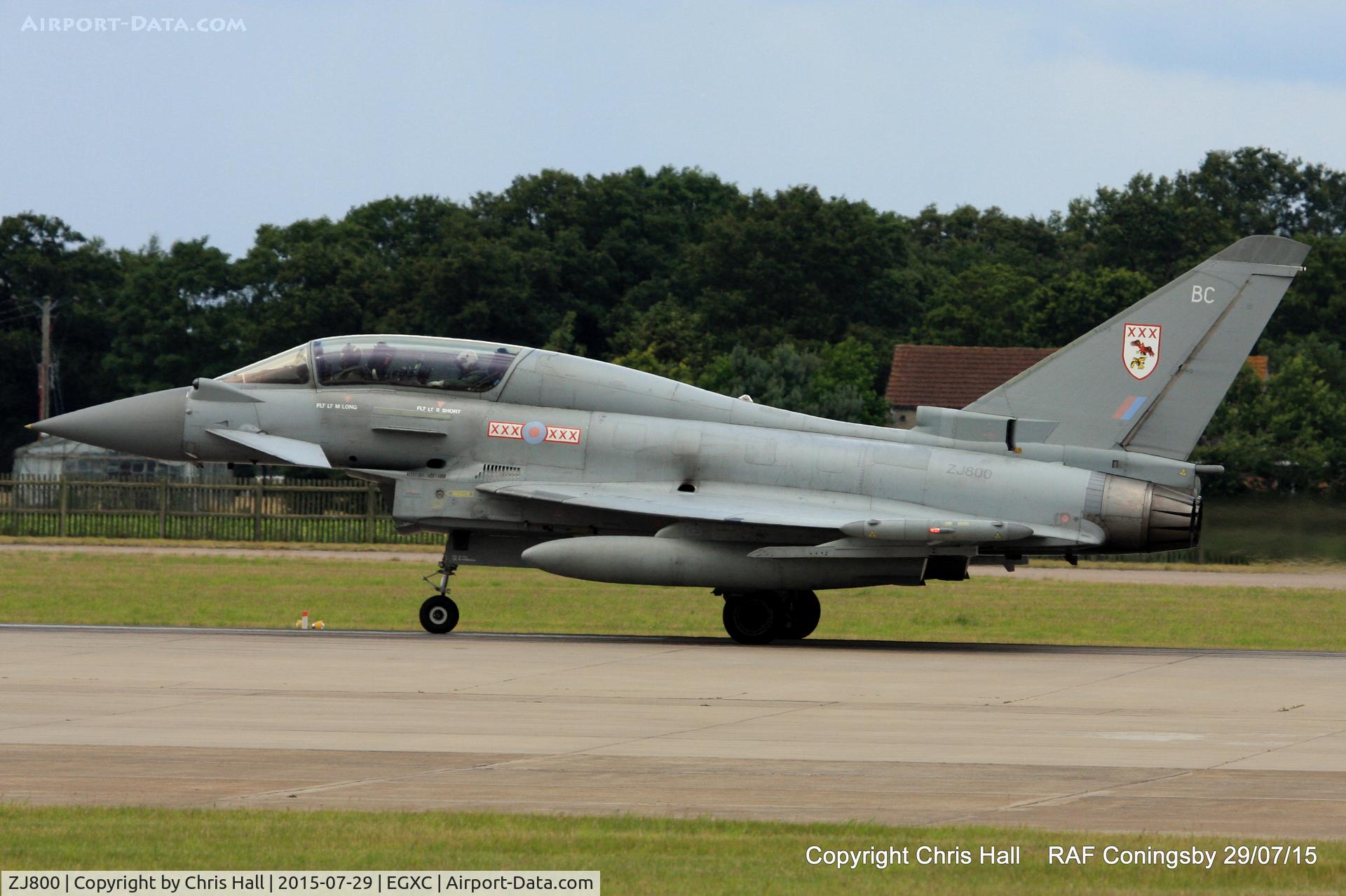 ZJ800, 2003 Eurofighter EF-2000 Typhoon T3 C/N 004/BT001, RAF 29(R) Sqn