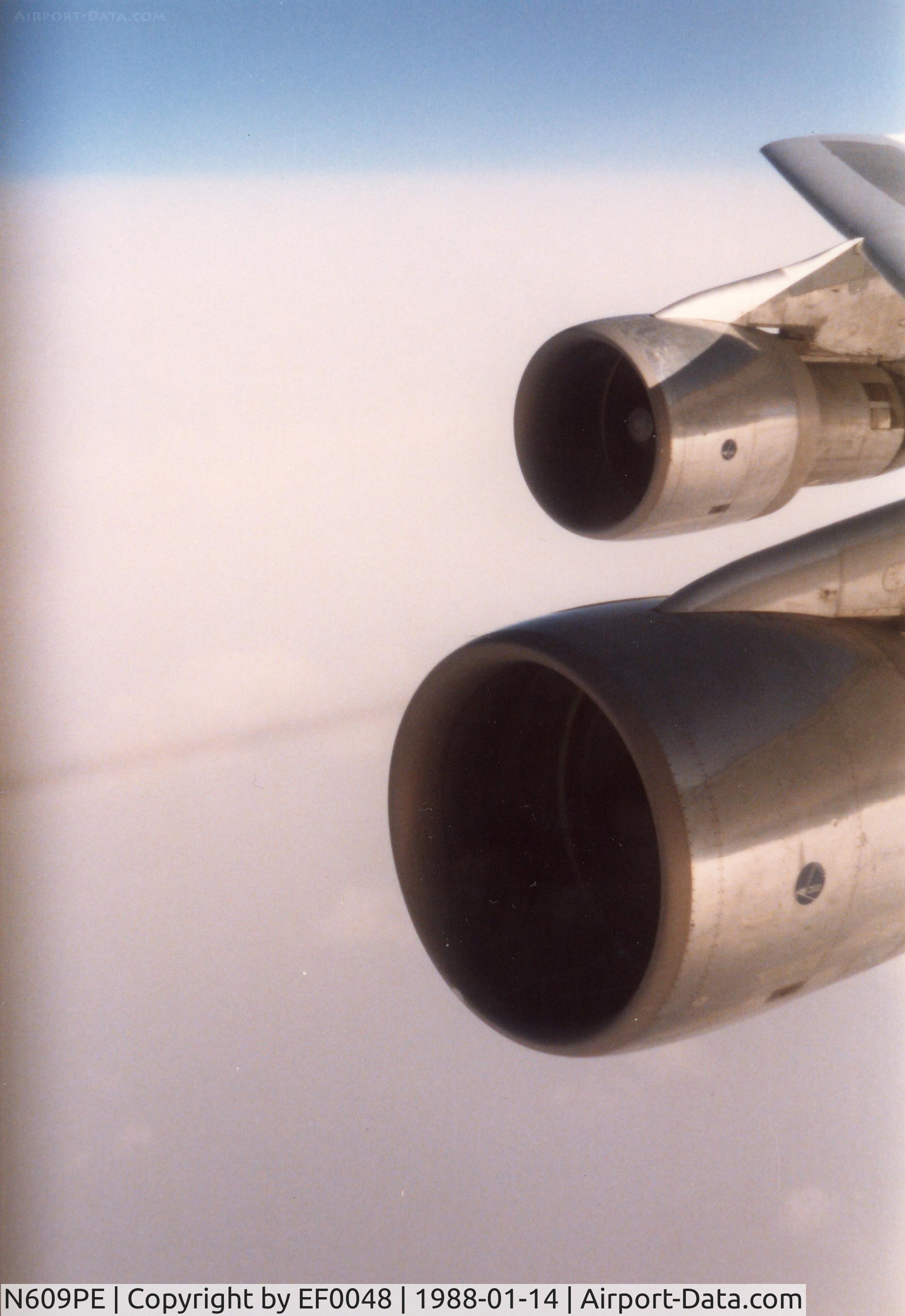 N609PE, 1972 Boeing 747-238B C/N 20534, over Atlantic with continental