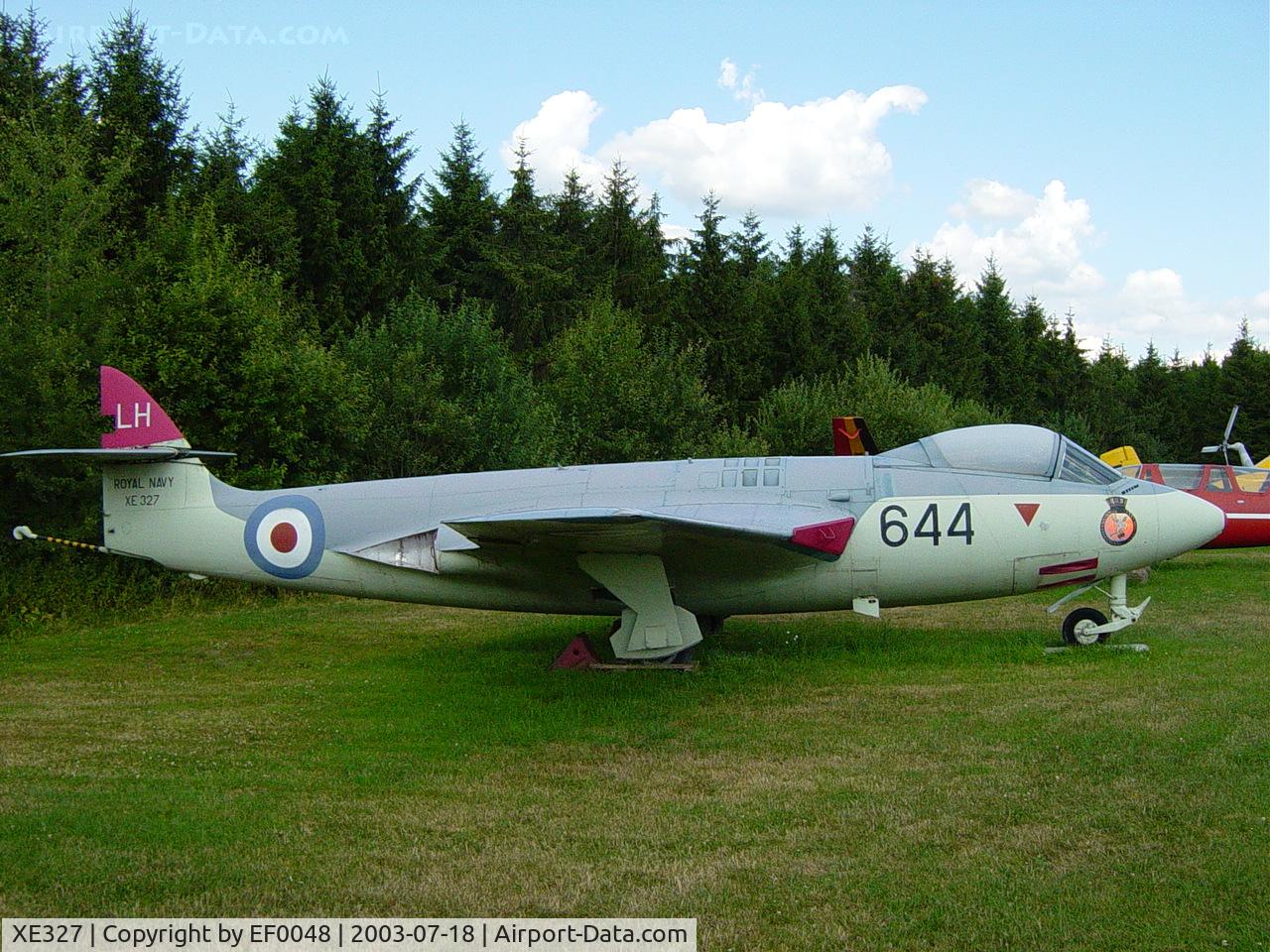 XE327, 1955 Hawker Sea Hawk FGA.6 C/N 6288, junior air museum, off airport