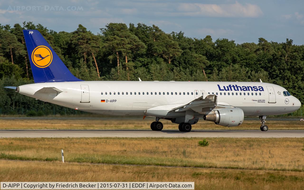 D-AIPP, 1990 Airbus A320-211 C/N 110, departure via RW18W