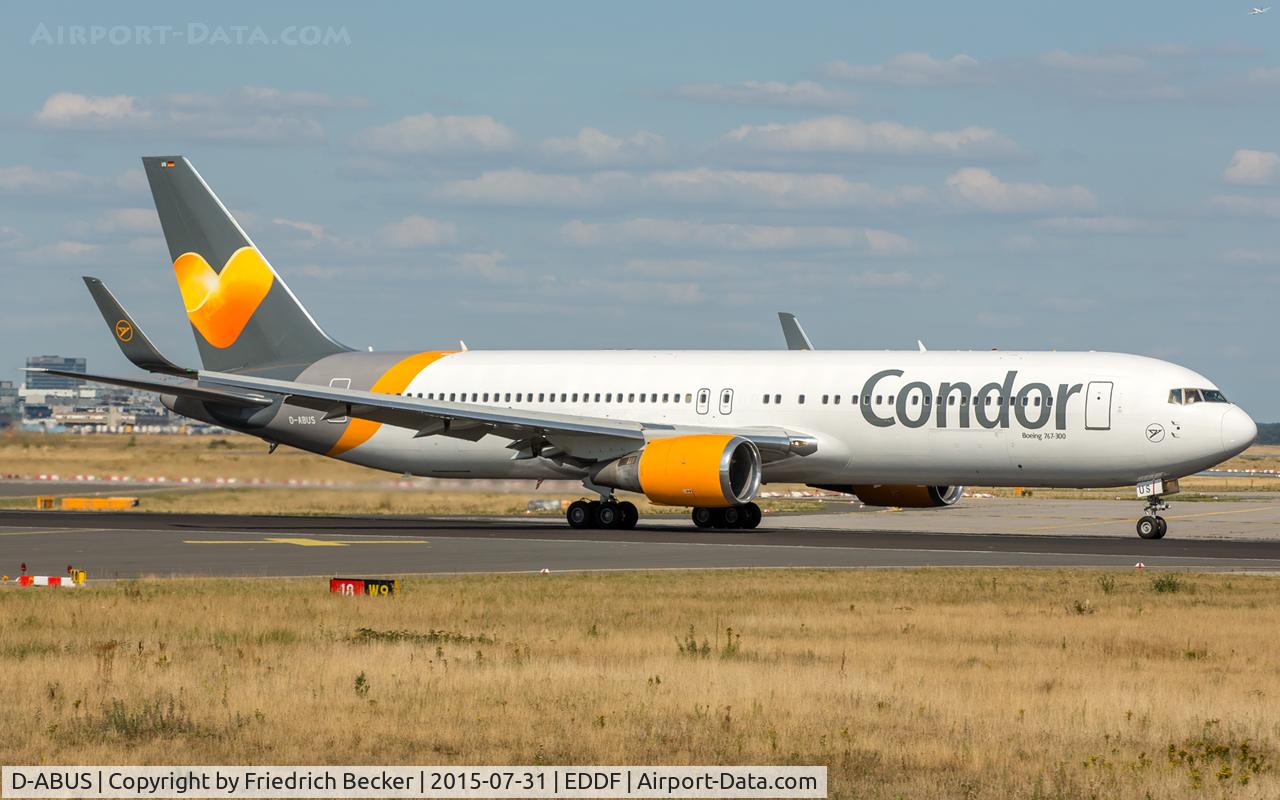 D-ABUS, 2001 Boeing 767-38E/ER C/N 30840, departure via RW18W