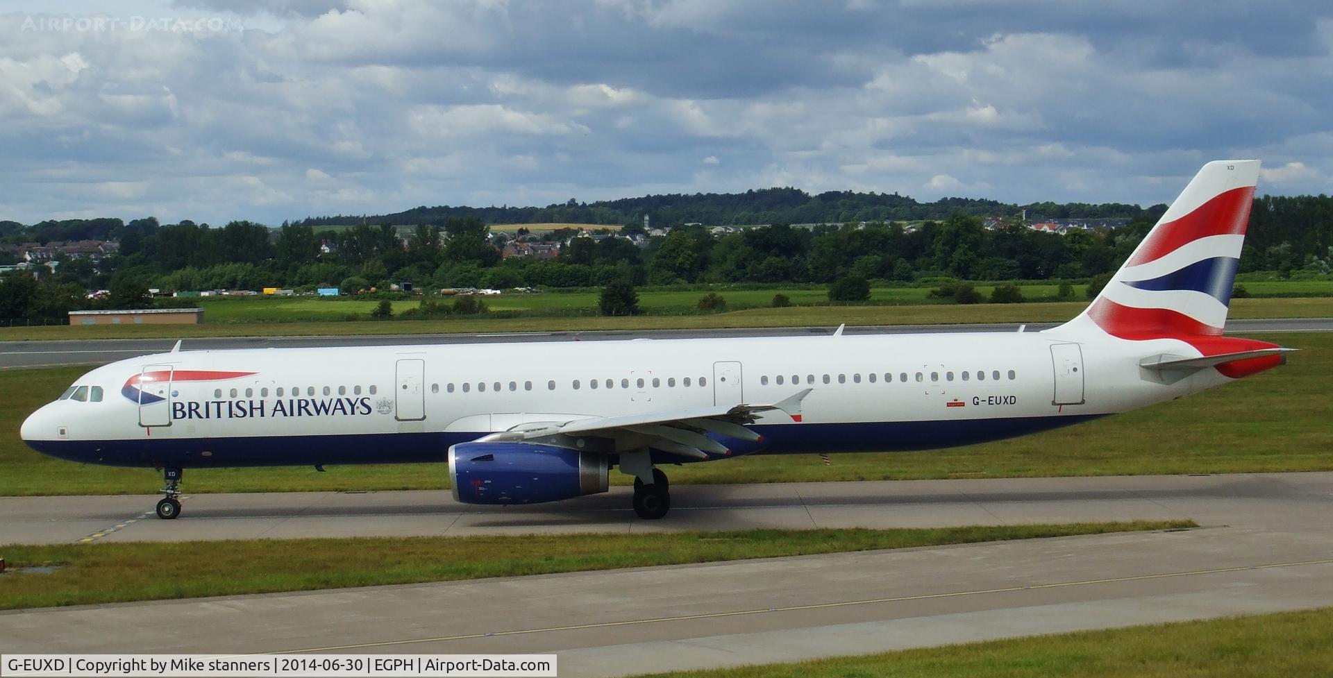 G-EUXD, 2004 Airbus A321-231 C/N 2320, BA A321 Taxiing to runway 06 for departure to LHR