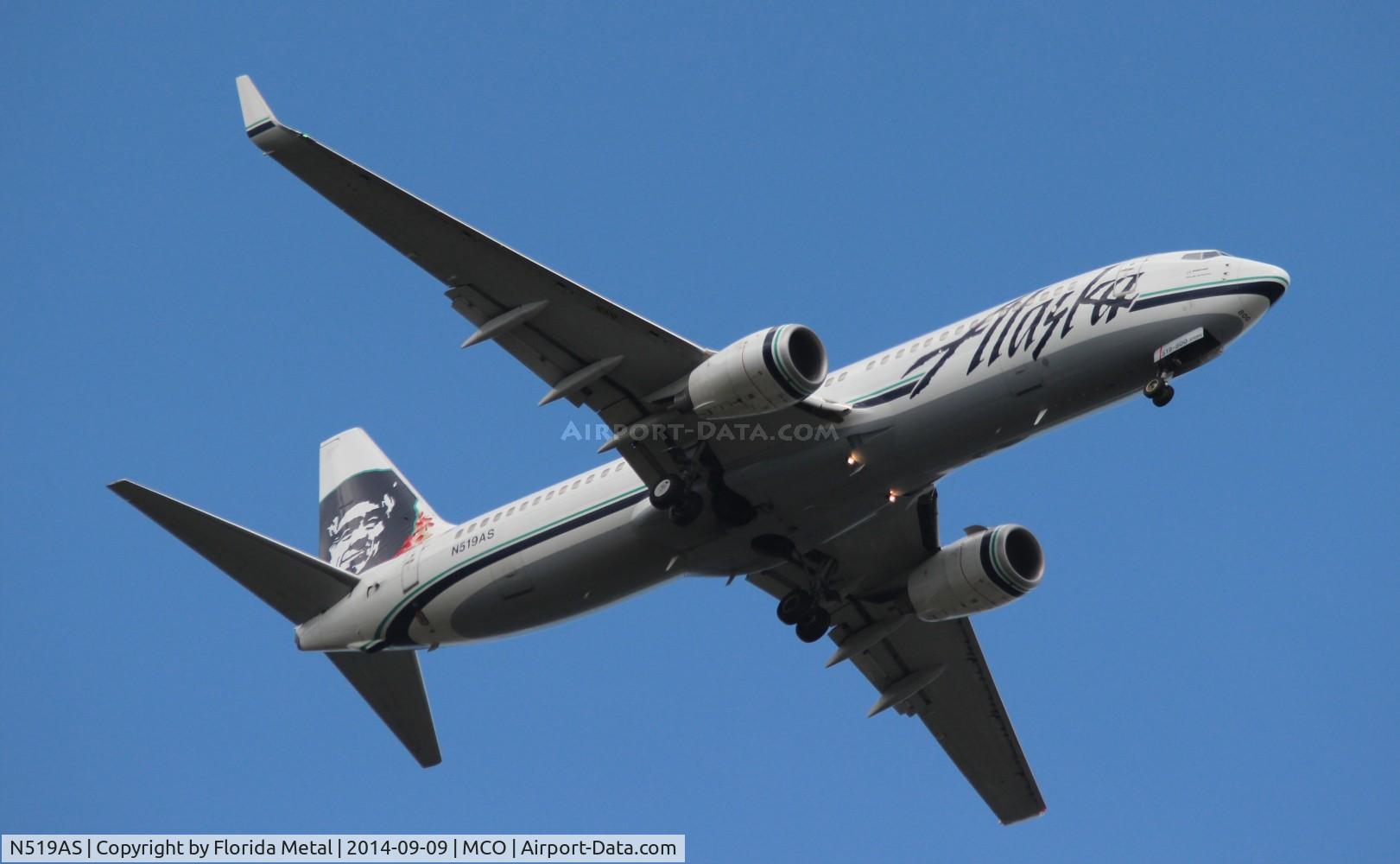 N519AS, 2009 Boeing 737-890 C/N 36482, Alaska