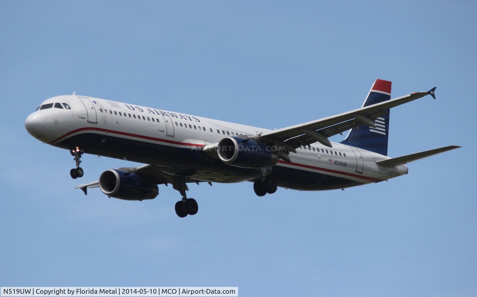 N519UW, 2009 Airbus A321-231 C/N 3881, US Airways