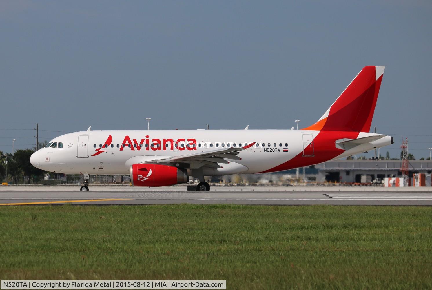 N520TA, 2007 Airbus A319-132 C/N 3248, Avianca