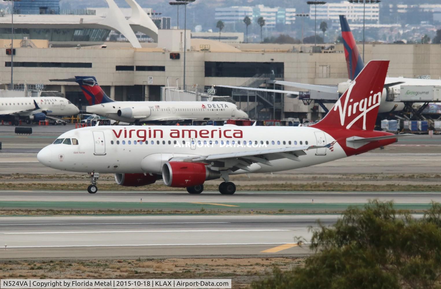 N524VA, 2007 Airbus A319-112 C/N 3204, Virgin America