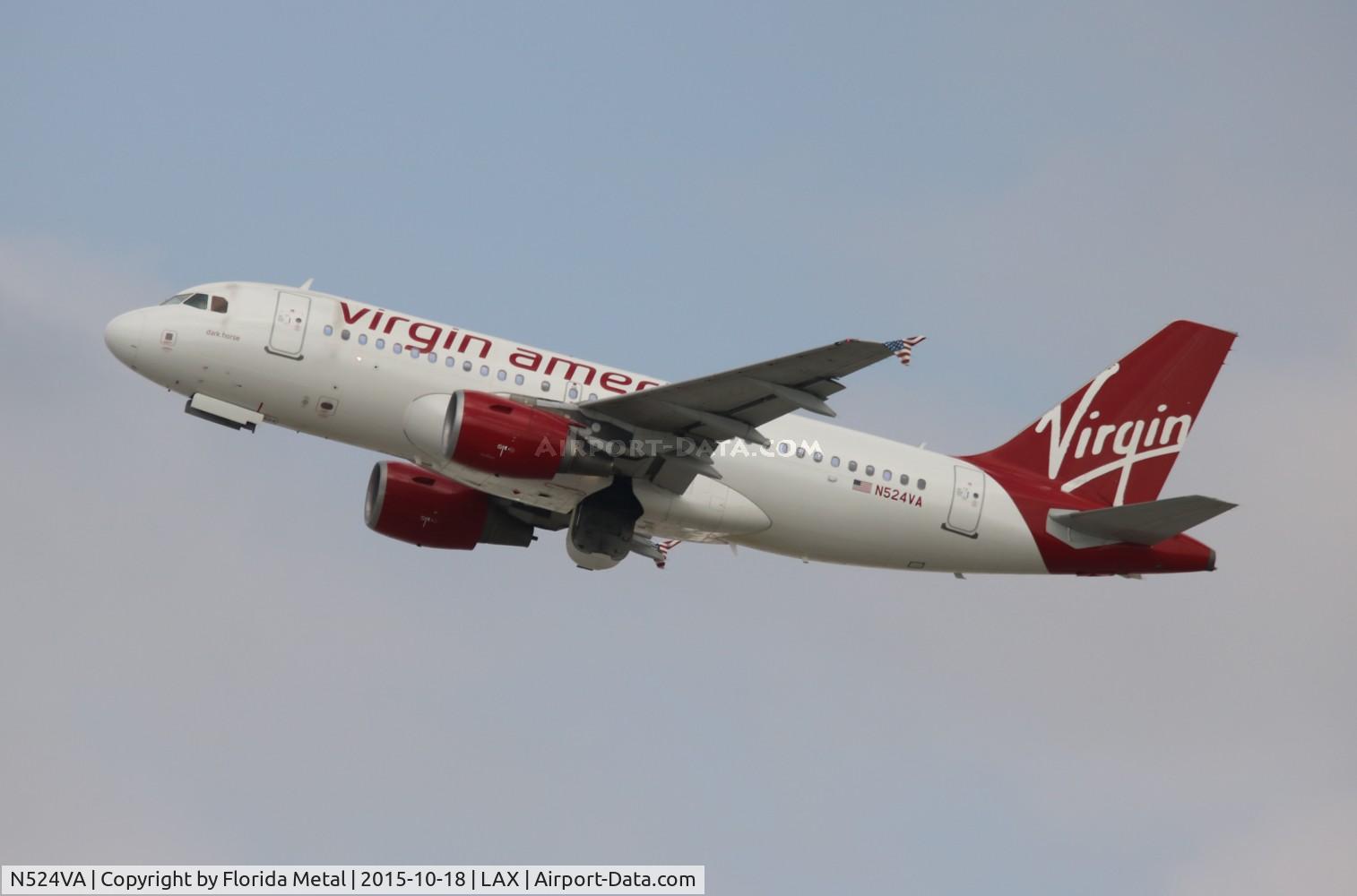 N524VA, 2007 Airbus A319-112 C/N 3204, Virgin America
