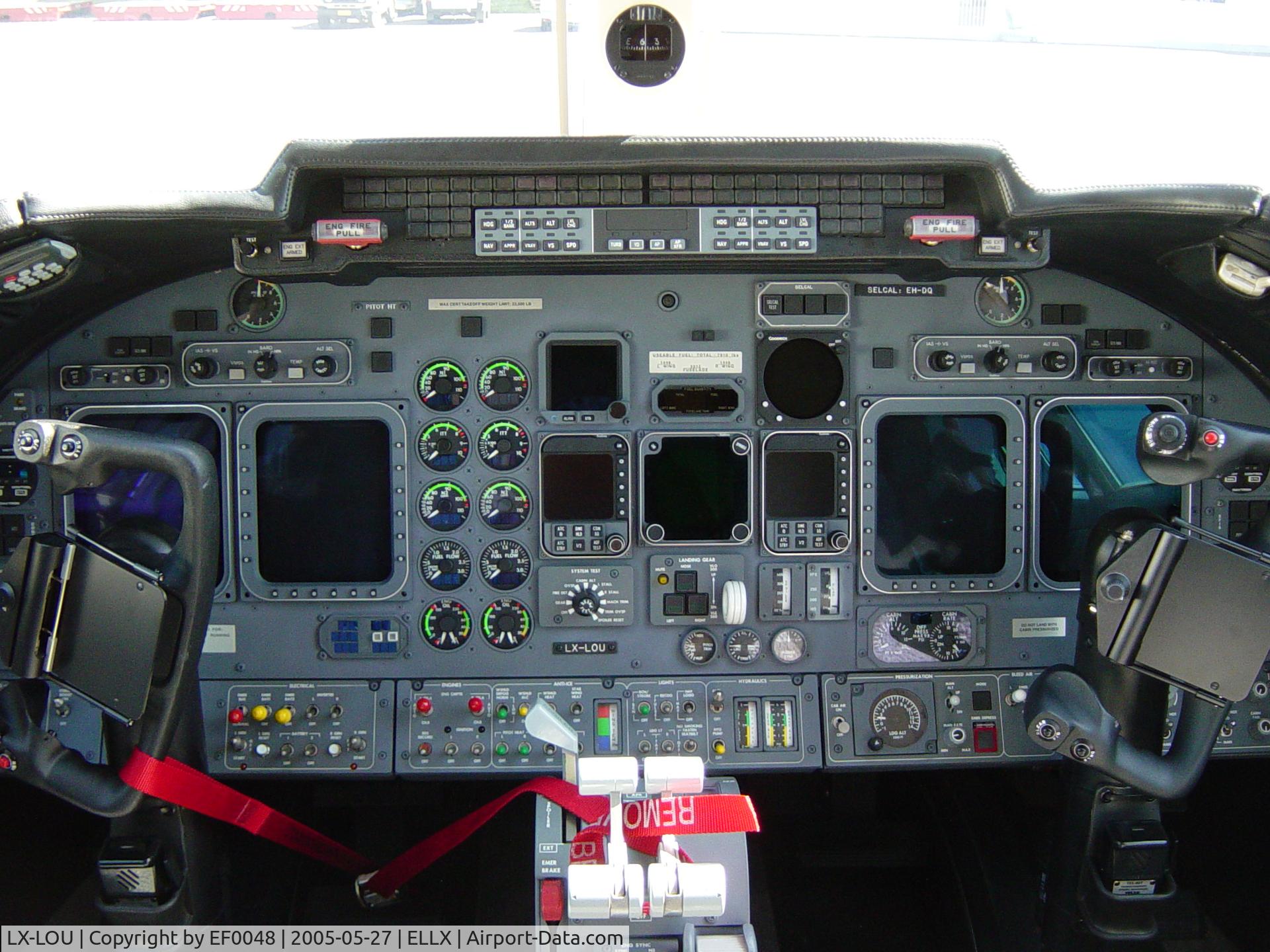 LX-LOU, Learjet 60 C/N 60-277, someone couldn't operate the rudder lock