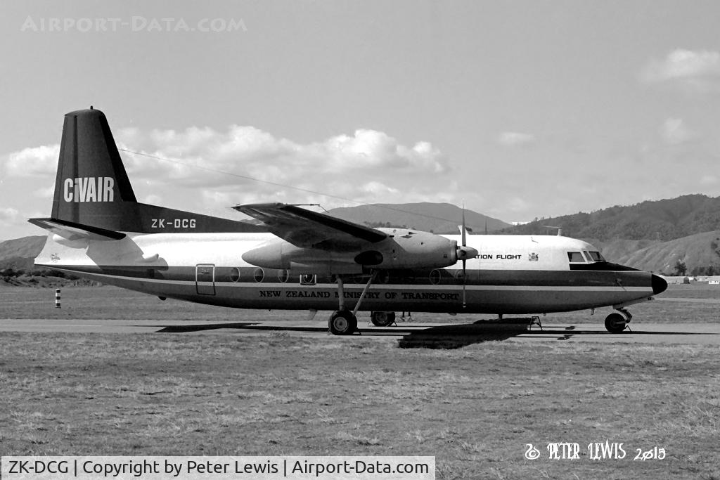 ZK-DCG, 1964 Fokker F-27-200 Friendship C/N 10262, Civil Aviation Division, Ministry of Transport, Wellington