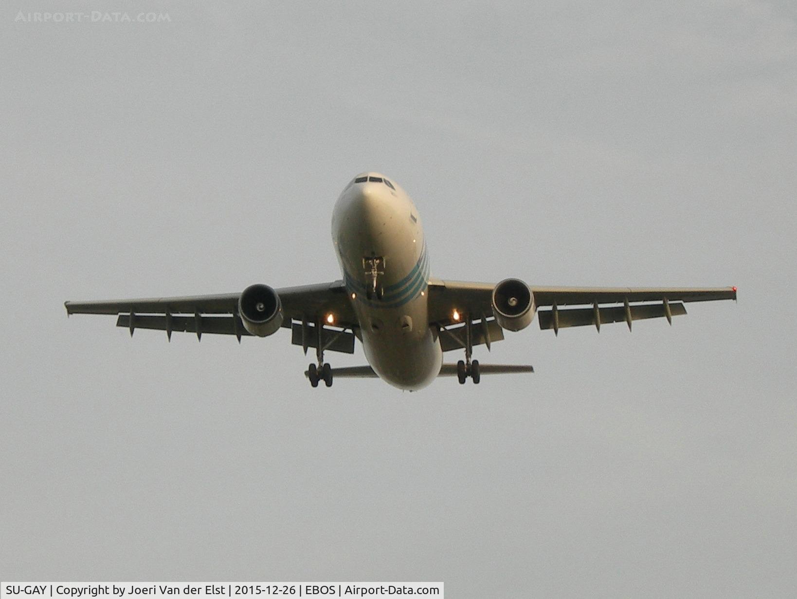 SU-GAY, 1991 Airbus A300B4-622R C/N 607, Moments before touchdown rwy 26