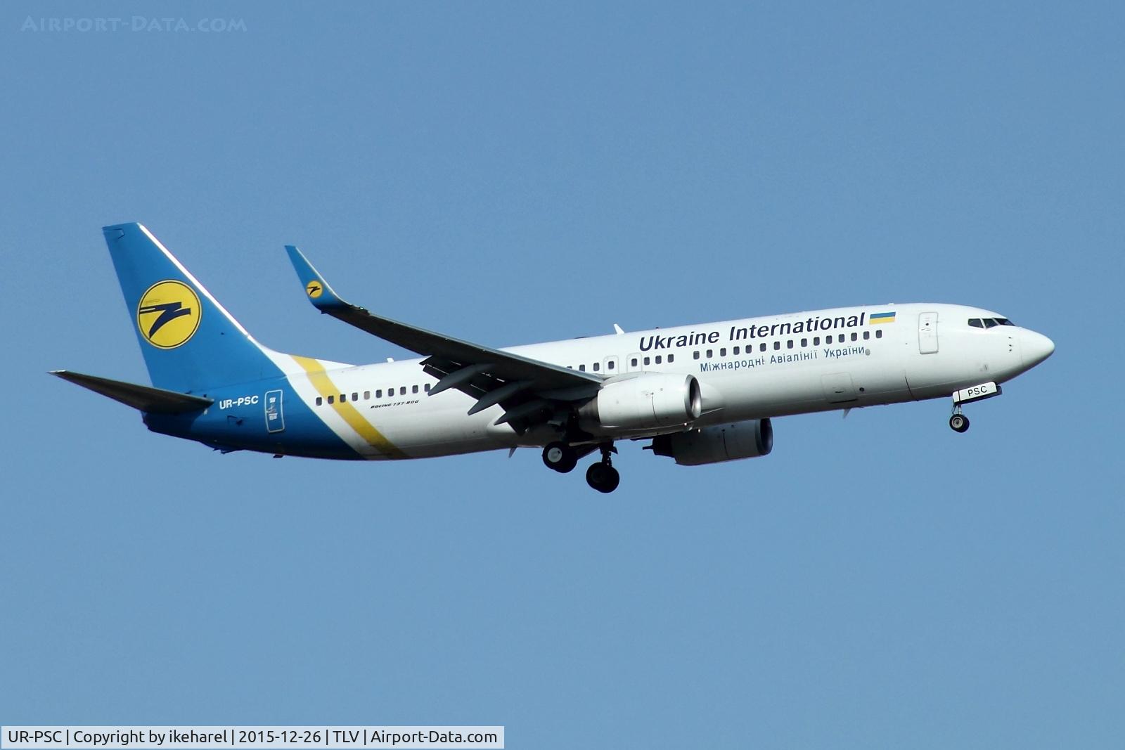 UR-PSC, 2010 Boeing 737-8HX C/N 29662, Flight from Kiev upon landing on runway 12.