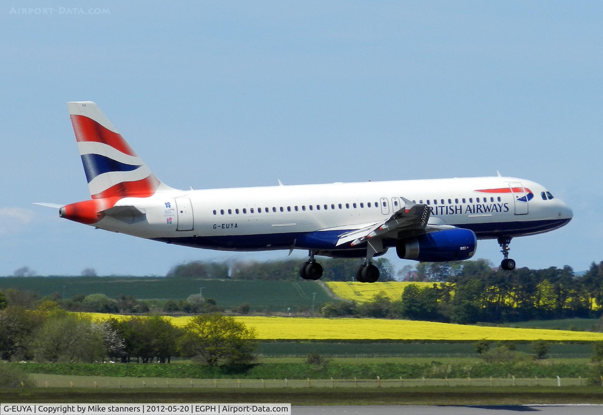 G-EUYA, 2008 Airbus A320-232 C/N 3697, British Airways A320- 232 Landing runway 06 from LHR