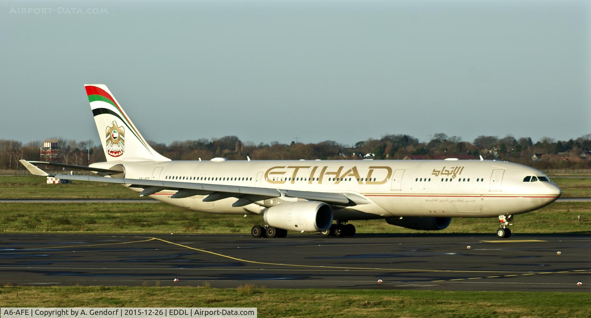 A6-AFE, 2011 Airbus A330-343X C/N 1226, Etihad Airways, is here at Düsseldorf Int'l(EDDL)