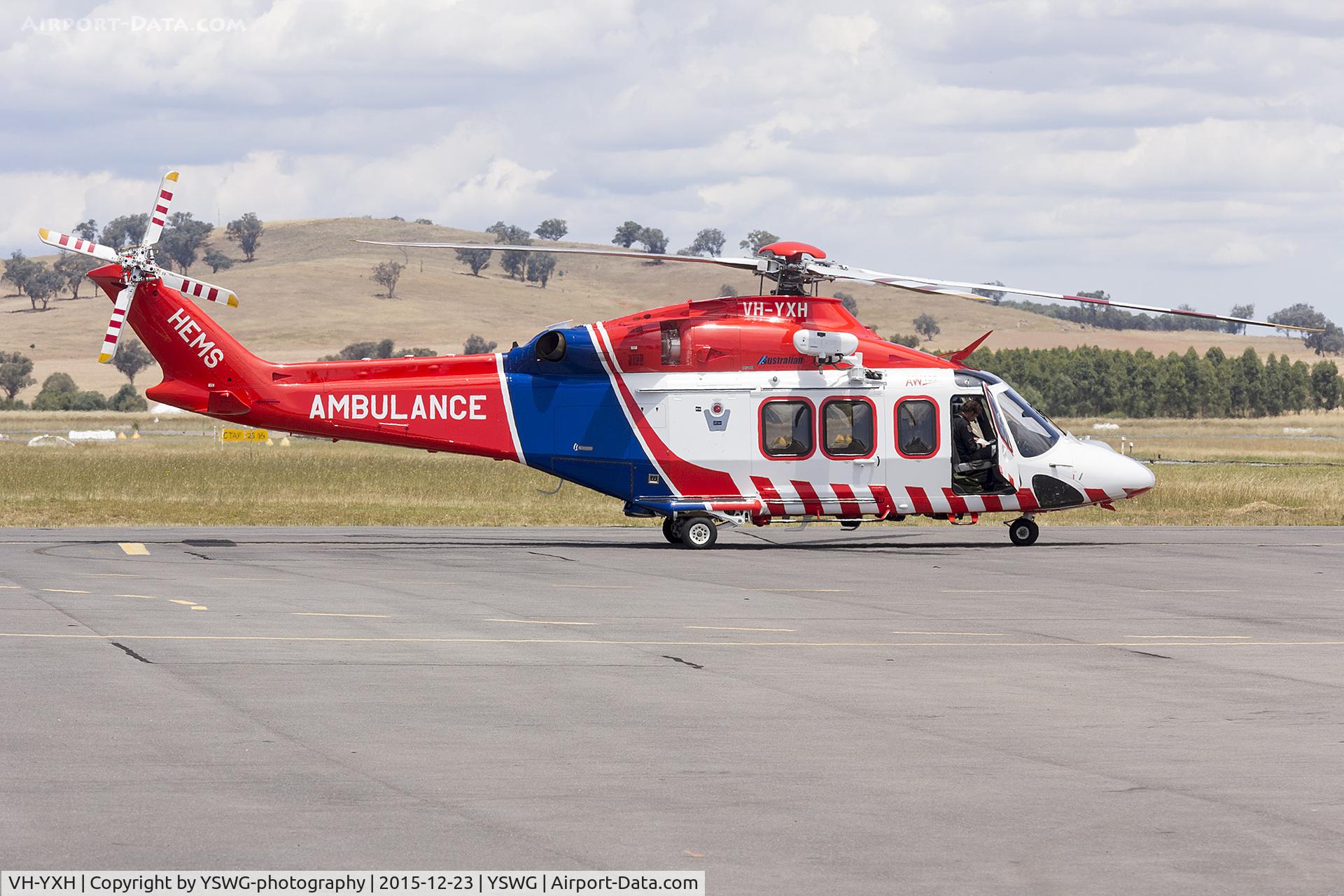 VH-YXH, 2015 AgustaWestland AW-139 C/N 31607, Australian Helicopters (VH-YXH) AgustaWestland AW139 at Wagga Wagga Airport.