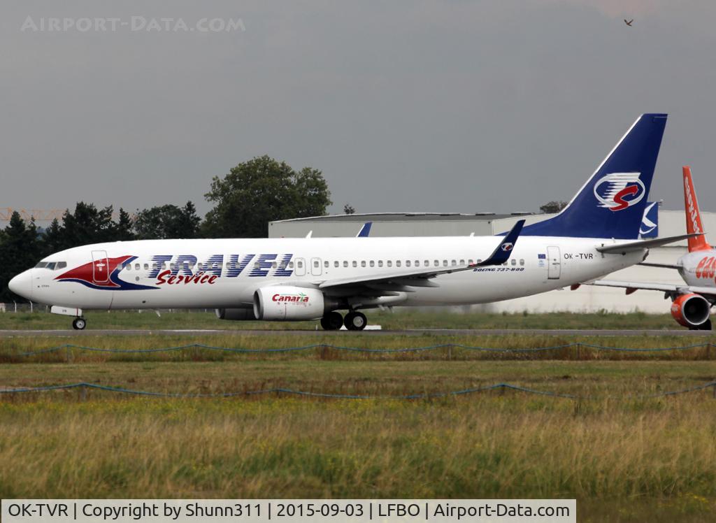 OK-TVR, 2011 Boeing 737-86N C/N 38018, Ready for take off from rwy 32R