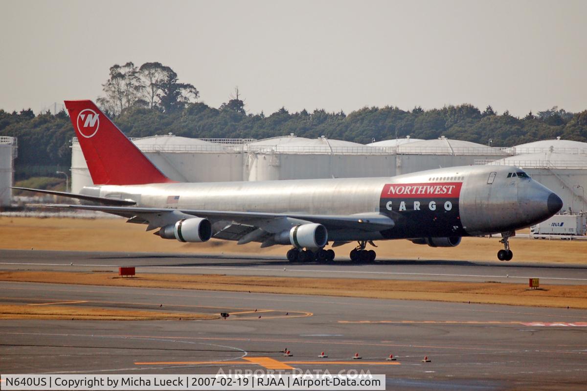N640US, 1987 Boeing 747-251F C/N 23888, At Narita