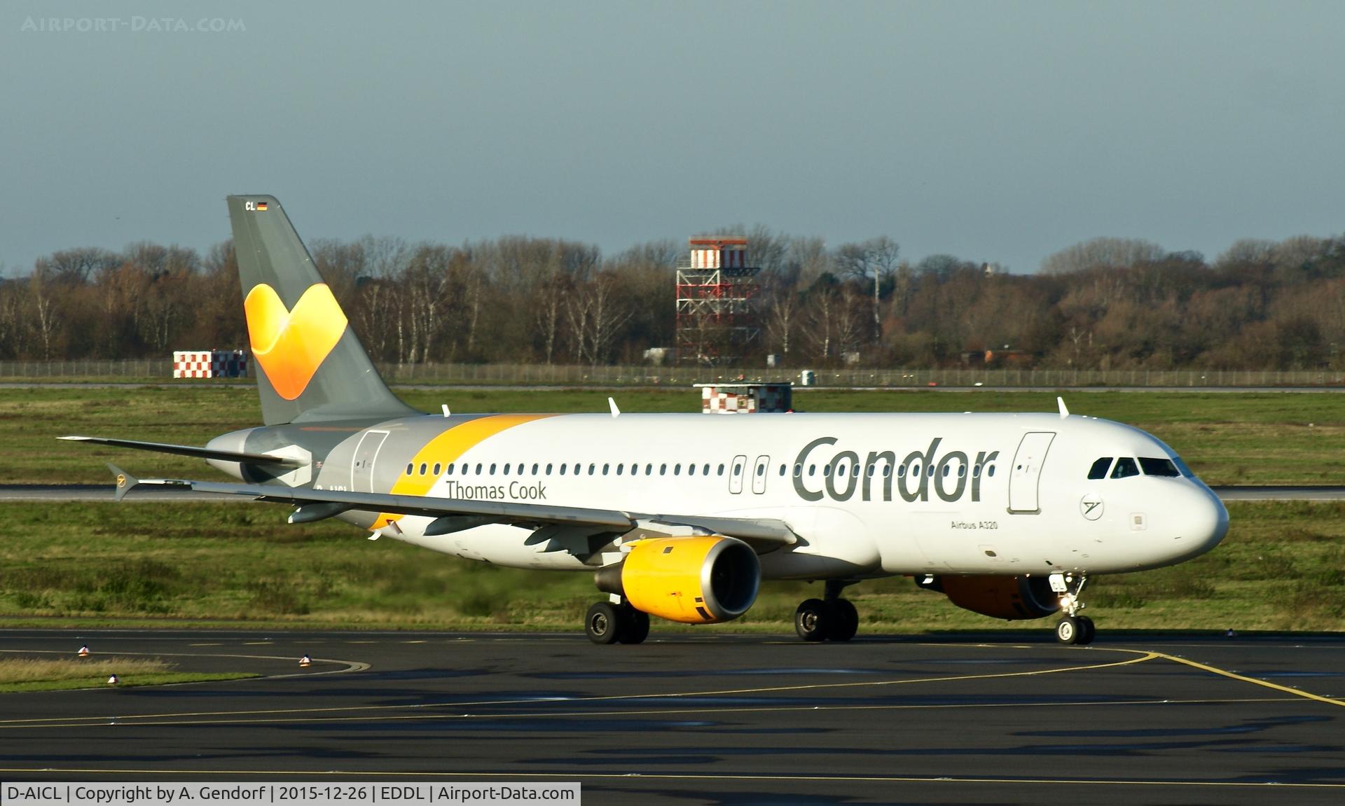 D-AICL, 2001 Airbus A320-212 C/N 1437, Condor, here taxiing at Düsseldorf Int'l(EDDL)
