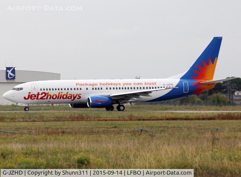 G-JZHD, 2006 Boeing 737-808 C/N 34706, Ready for take off from rwy 32R