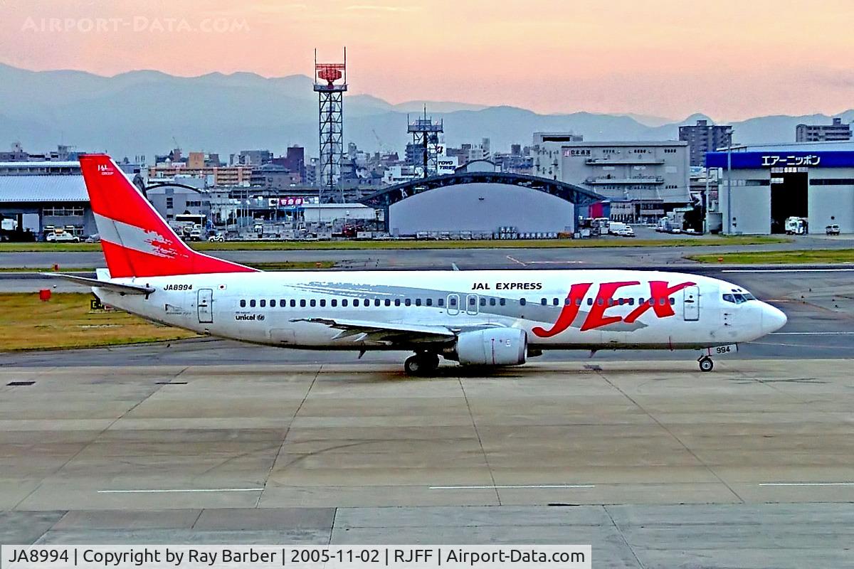 JA8994, Boeing 737-446 C/N 28097, Boeing 737-446 [28097] (JAL Express) Fukuoka~JA 02/11/2005