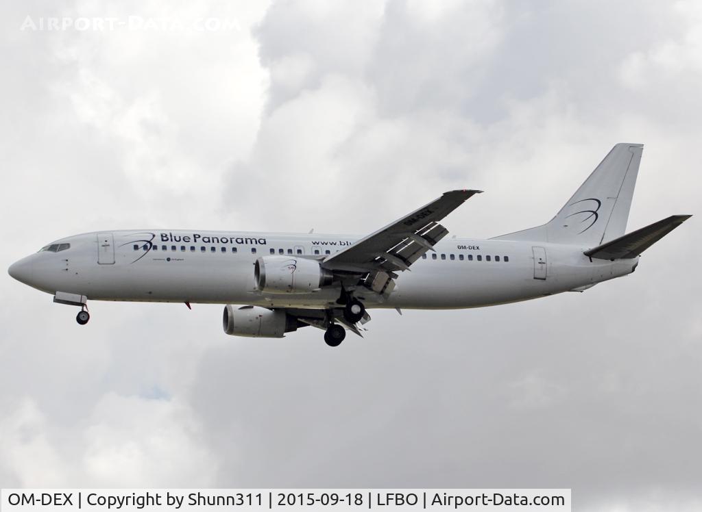 OM-DEX, 1997 Boeing 737-46J C/N 28867, Landing rwy 32L
