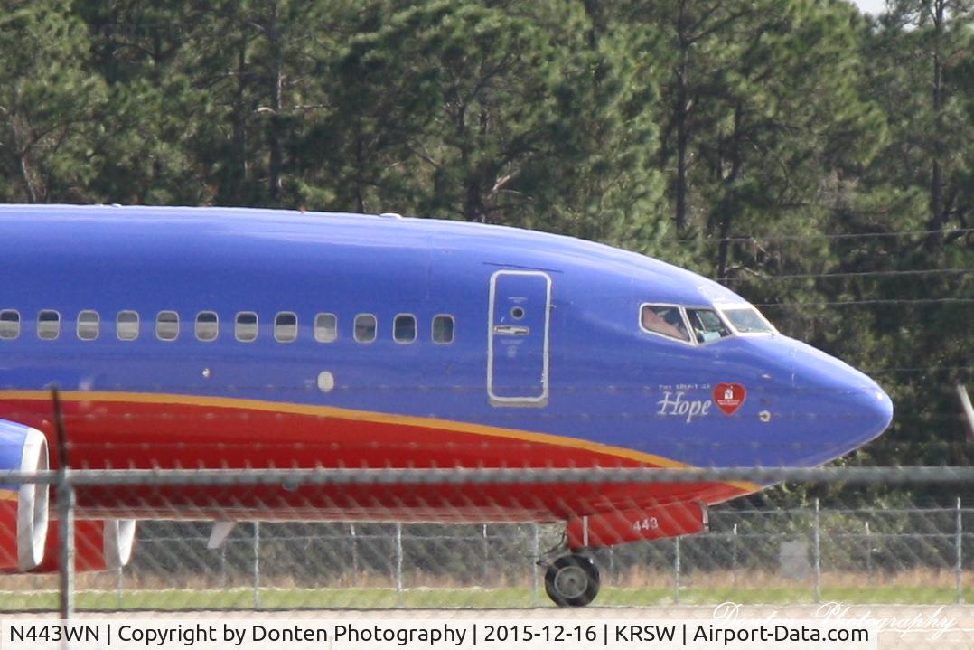 N443WN, 2003 Boeing 737-7H4 C/N 29838, Detail of nose art of the Spirit of Hope