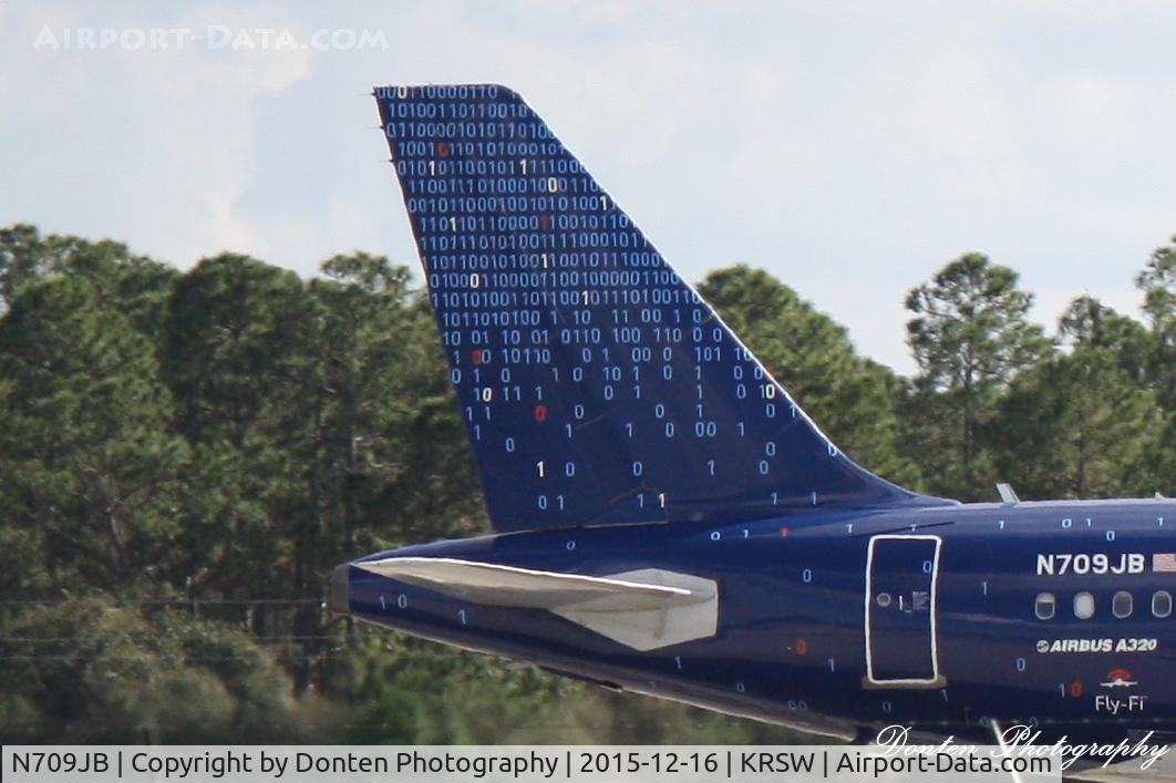 N709JB, 2008 Airbus A320-232 C/N 3488, Detail of tail art
