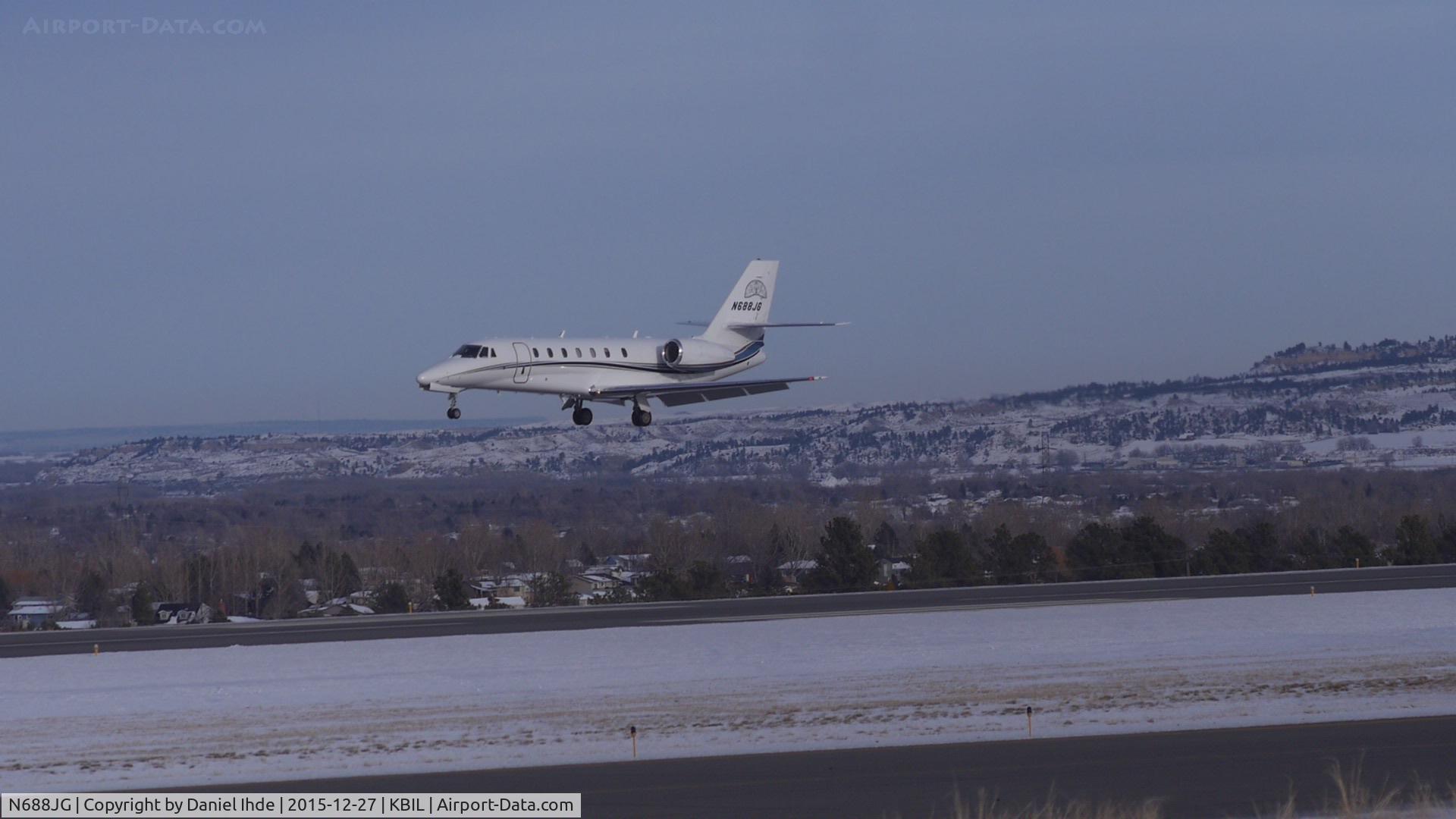 N688JG, 2010 Cessna 680 Citation Sovereign C/N 680-0301, Cessna 680 Biz Jet @ KBIL 12-27-2015