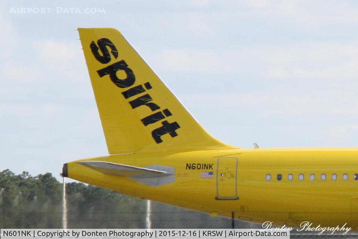 N601NK, 2010 Airbus A320-232 C/N 4206, Detail of tail art for Spirit 