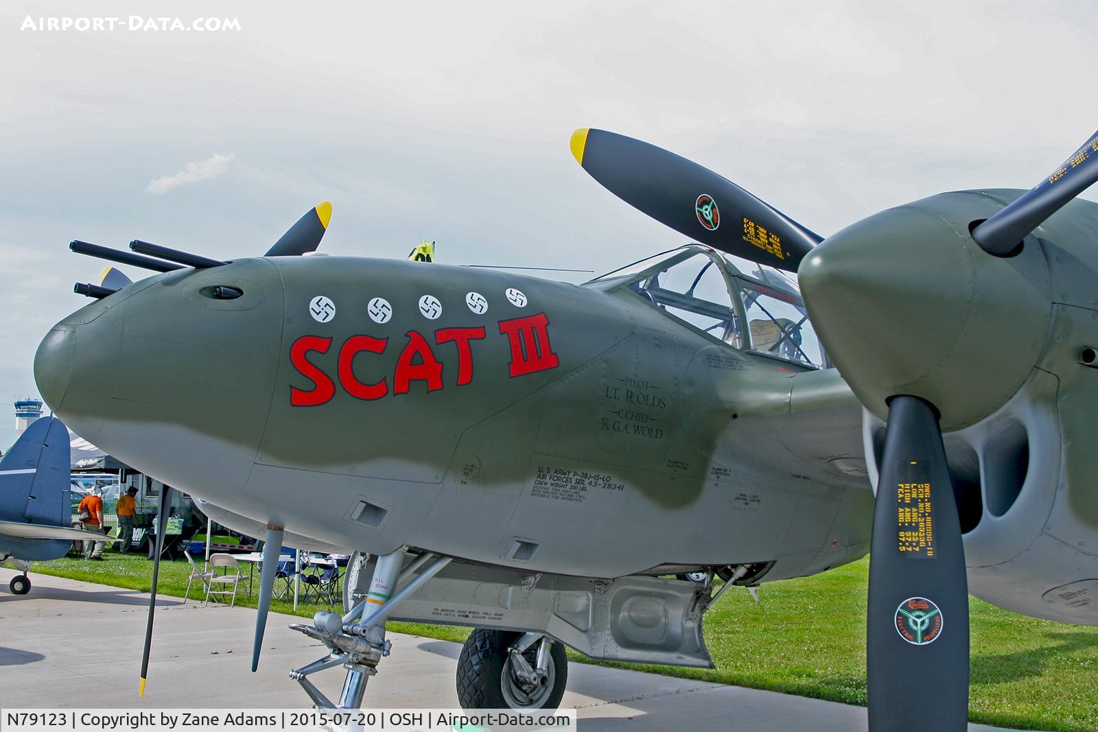 N79123, 1945 Lockheed P-38L-5 Lightning C/N 422-8235, 2015 EAA AirVenture - Oshkosh, Wisconsin