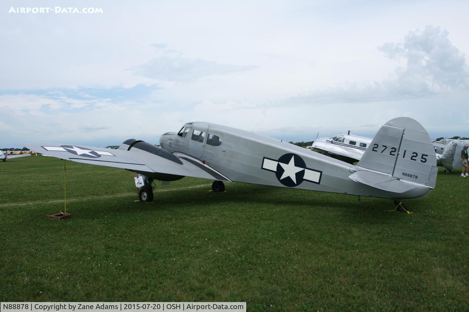N88878, 1943 Cessna UC-78C (T-50) Bobcat C/N 4121, 2015 - EAA AirVenture - Oshkosh Wisconsin