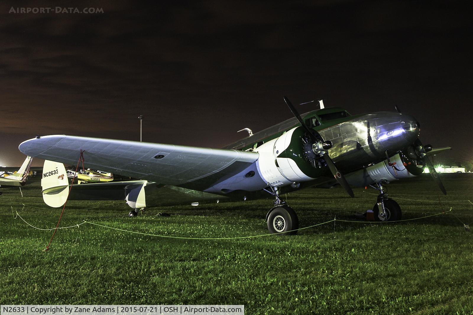 N2633, 1940 Lockheed 12A Electra Junior C/N 1281, 2015 EAA AirVenture - Oshkosh, Wisconsin