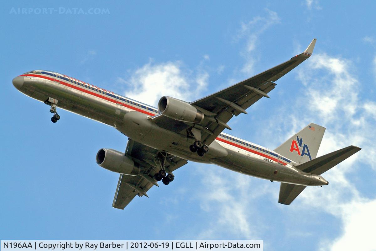 N196AA, 2001 Boeing 757-223 C/N 32390, Boeing 757-223 [32390] (American Airlines) Home~G 19/06/2012. On approach 27R.
