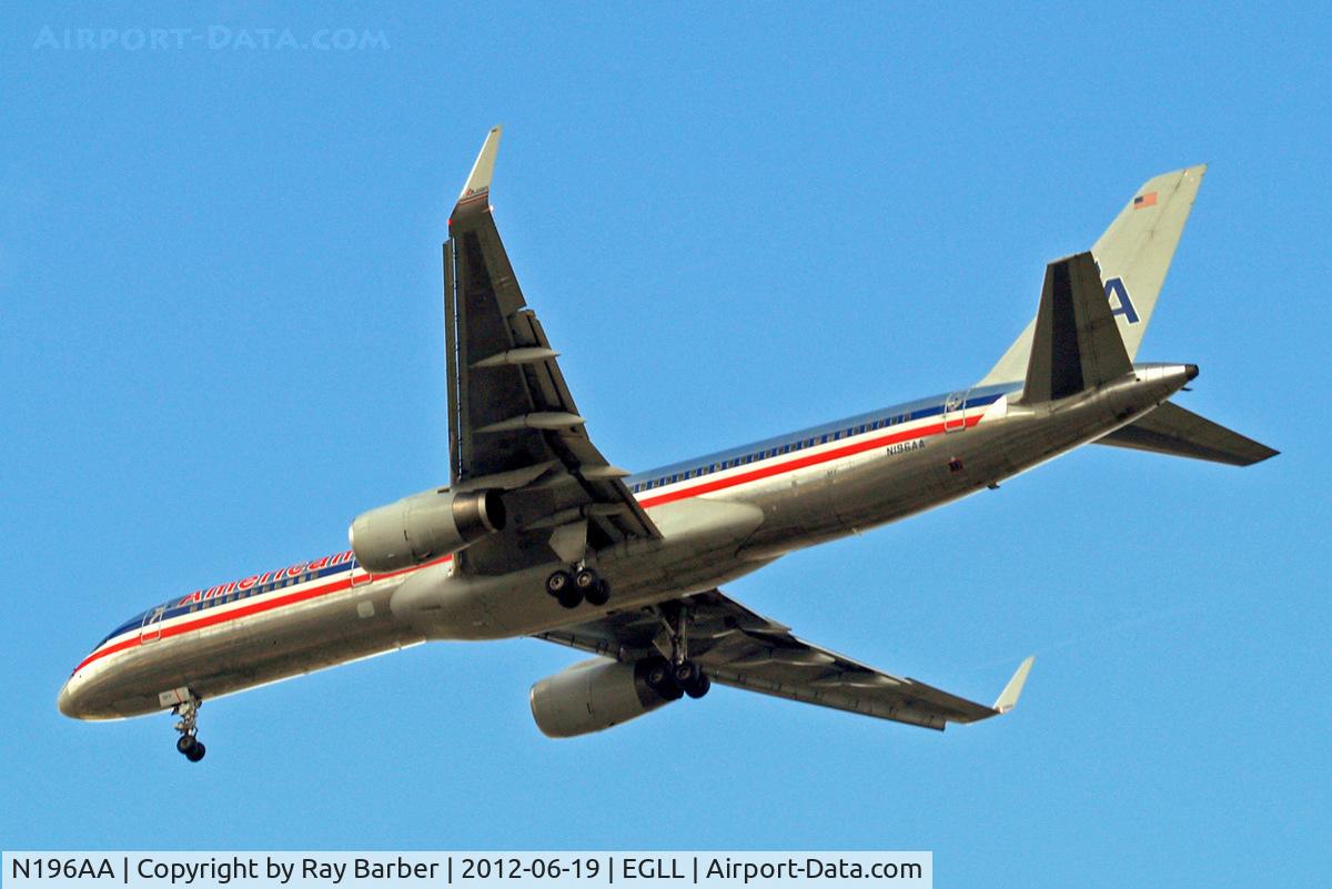 N196AA, 2001 Boeing 757-223 C/N 32390, Boeing 757-223 [32390] (American Airlines) Home~G 19/06/2012. On approach 27R.