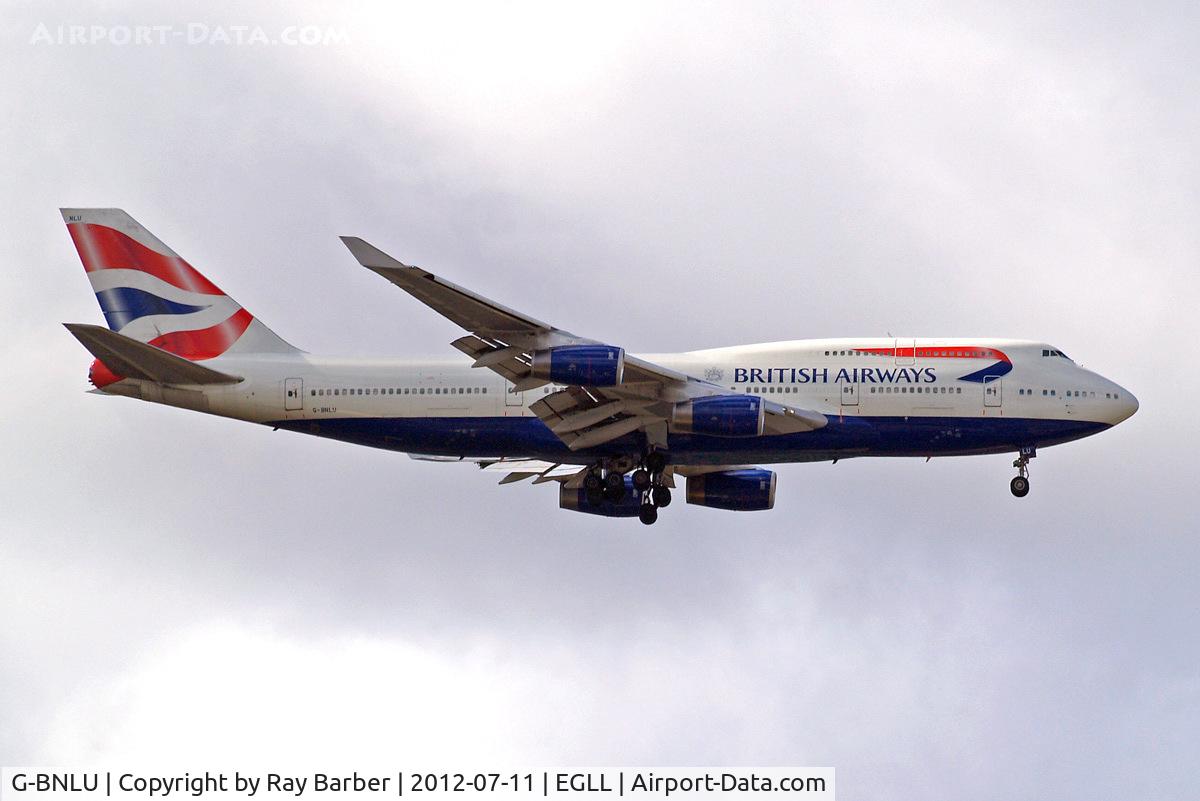 G-BNLU, 1992 Boeing 747-436 C/N 25406, Boeing 747-436 [25406] (British Airways) Home~G 11/07/2012. On approach 27L.