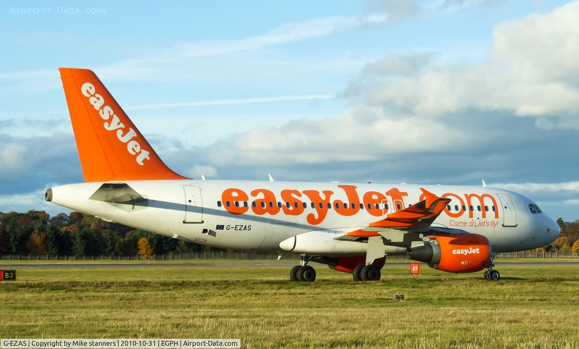 G-EZAS, 2006 Airbus A319-111 C/N 2779, EZY84A Arrives at EDI
