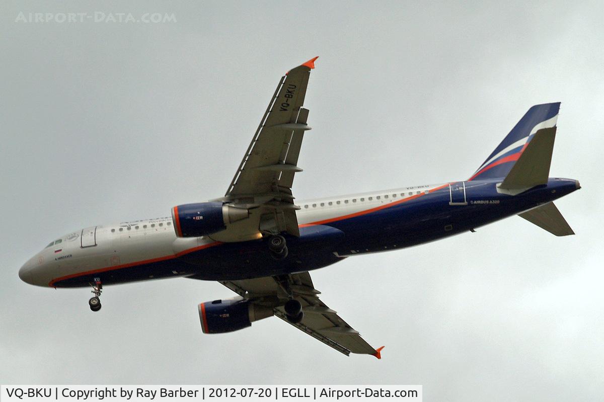 VQ-BKU, 2011 Airbus A320-214 C/N 4835, Airbus A320-214 [4835] (Aeroflot Russian Airlines) Home~G 20/07/2012. On approach 27R.