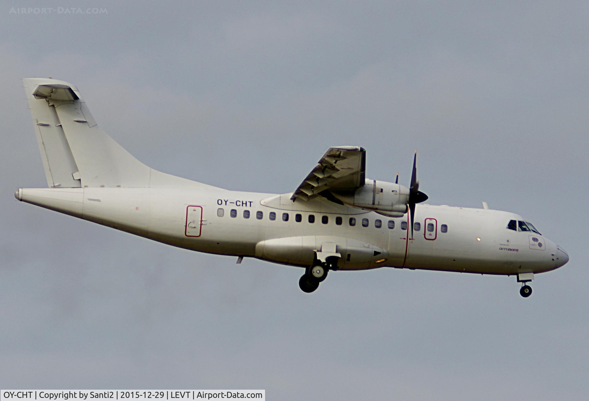 OY-CHT, 1988 ATR 42-312 C/N 080, Landing, RWY 04. Operated by Aeronova.