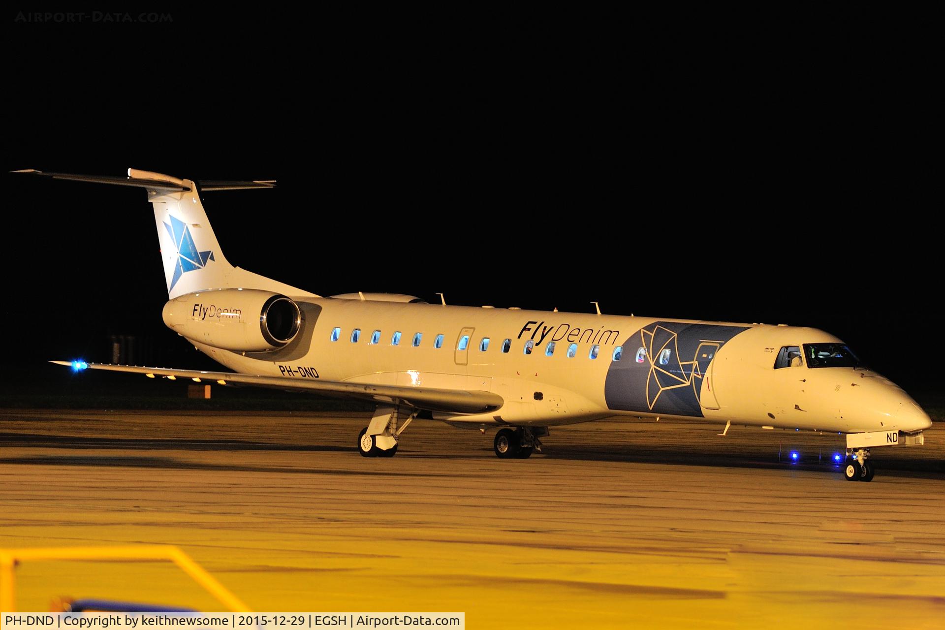 PH-DND, 2001 Embraer EMB-145MP (ERJ-145MP) C/N 145406, Leaving Norwich.