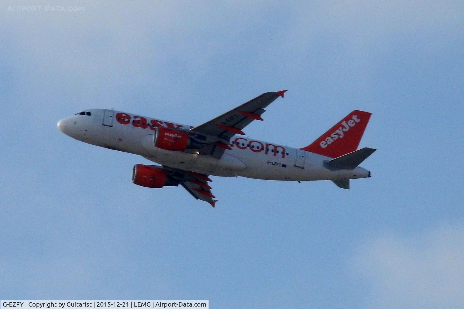 G-EZFY, 2010 Airbus A319-111 C/N 4418, At Malaga