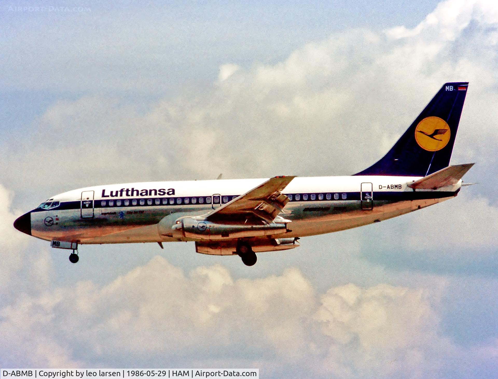 D-ABMB, 1985 Boeing 737-230 C/N 23154, Hamburg 29.5.86