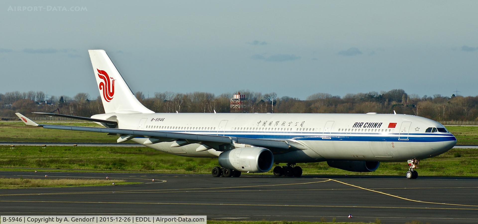 B-5946, 2014 Airbus A330-343 C/N 1525, Air China, is here at Düsseldorf Int'l(EDDL)