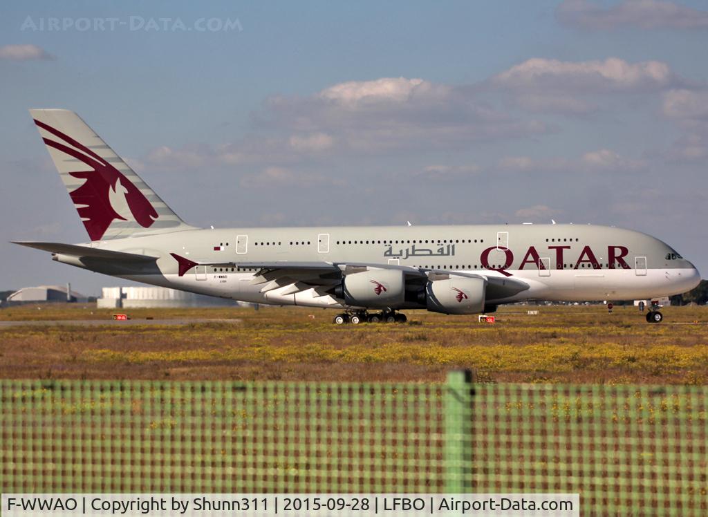 F-WWAO, 2015 Airbus A380-861 C/N 0189, C/n 0189 - To be A7-APF